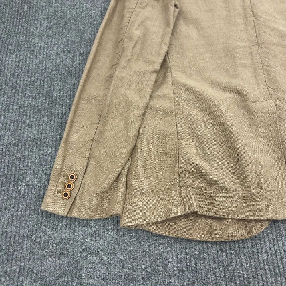 Gap Blazer Mens M Tan Linen Cotton Two Button Casual Business Summer Sport Coat